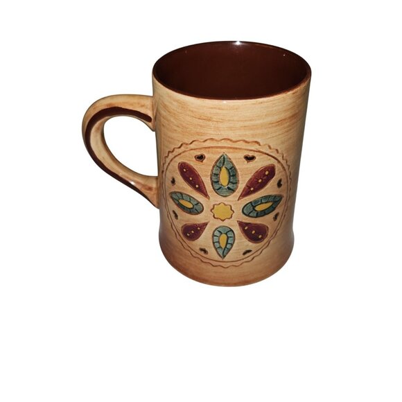 Handcrafted Pennsbury Pottery Mug With Rustic Floral Design HG11 - Picture 3 of 9